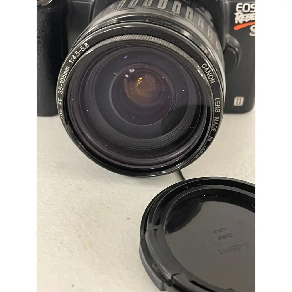 Vtg Canon EOS Rebel S 35mm SLR Film Camera with 35-105mm EF Lens Untested